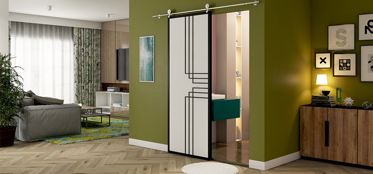 sliding bathroom door installation in Yucaipa
